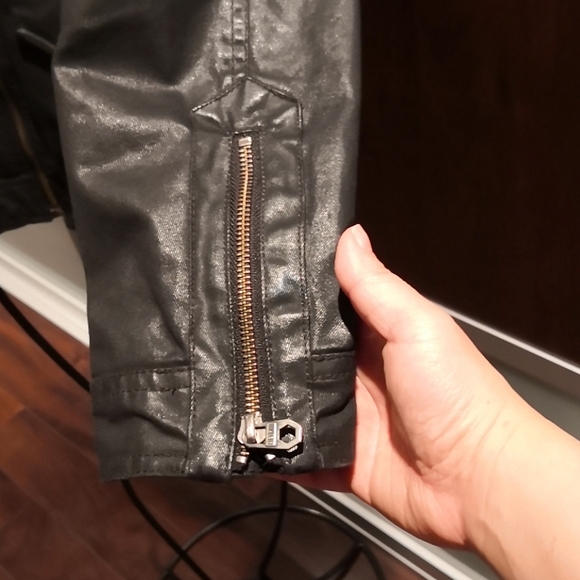 Men's coated canvas black jacket - Picture 6 of 9